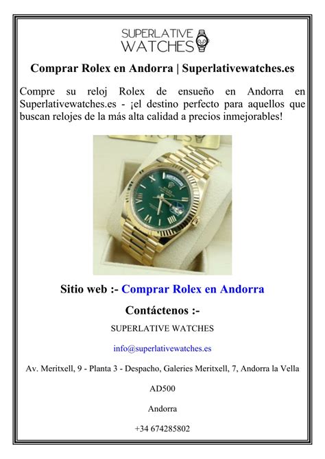 comprar rolex en andorra